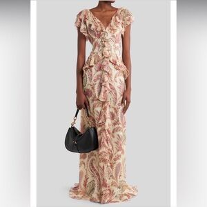 ISO Etro Fiesta Fil Coupe Ruffle Gown